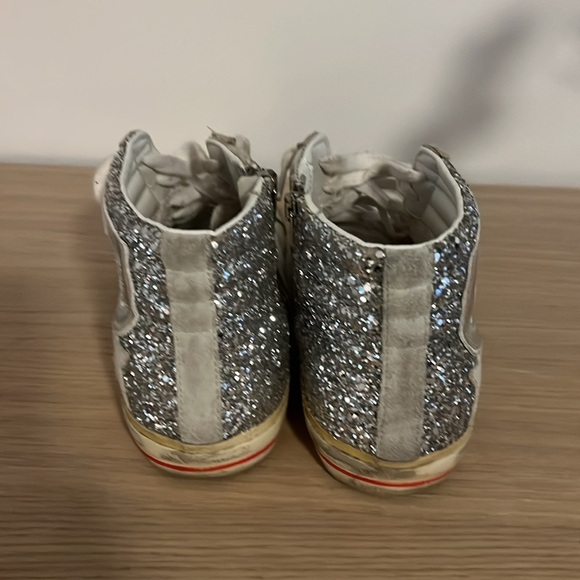 Golden Goose Women's Slide Glitter High Top Sneakers Size 41 - Picture 4 of 8